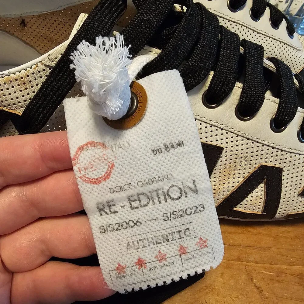 Dolce & Gabbana SNK Men's Leather Sneakers - Picture 7 of 9